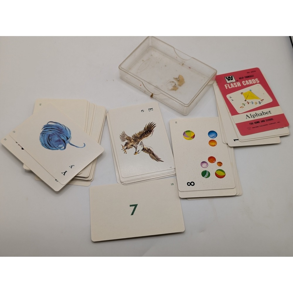 Vintage Whitman Help Yourself Alphabet Flash Cards No 4574 Western Publishing